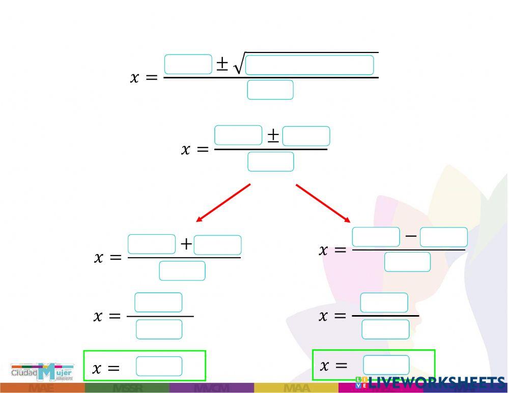 Fórmula cuadrática o general