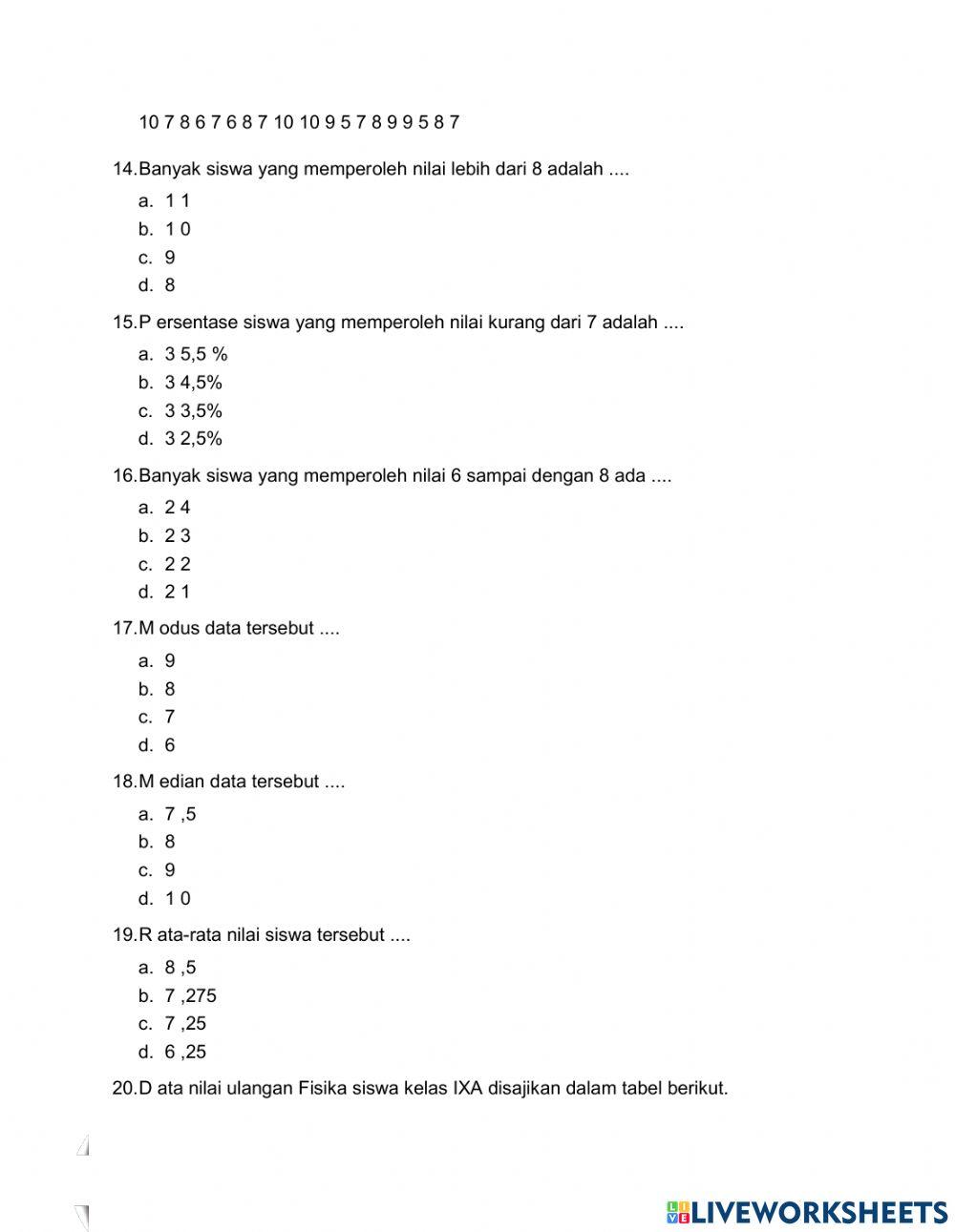 PAT ganjil matematika