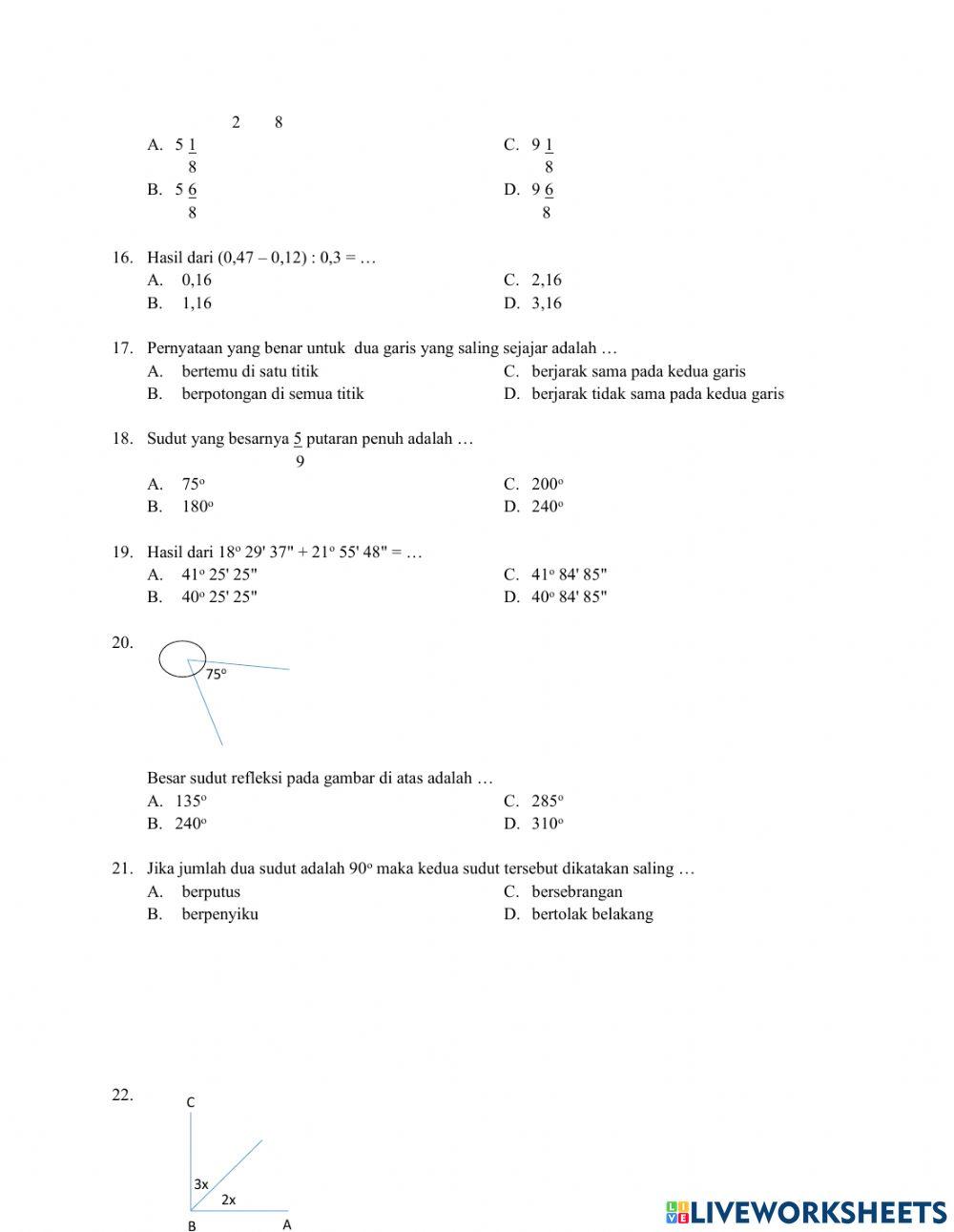 PAT ganjil matematika