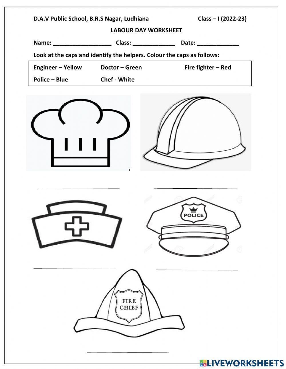 Labour Day Worksheet