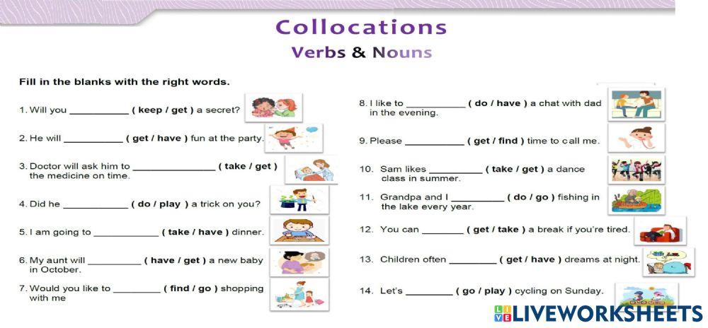 Collocation Verbs & Nouns