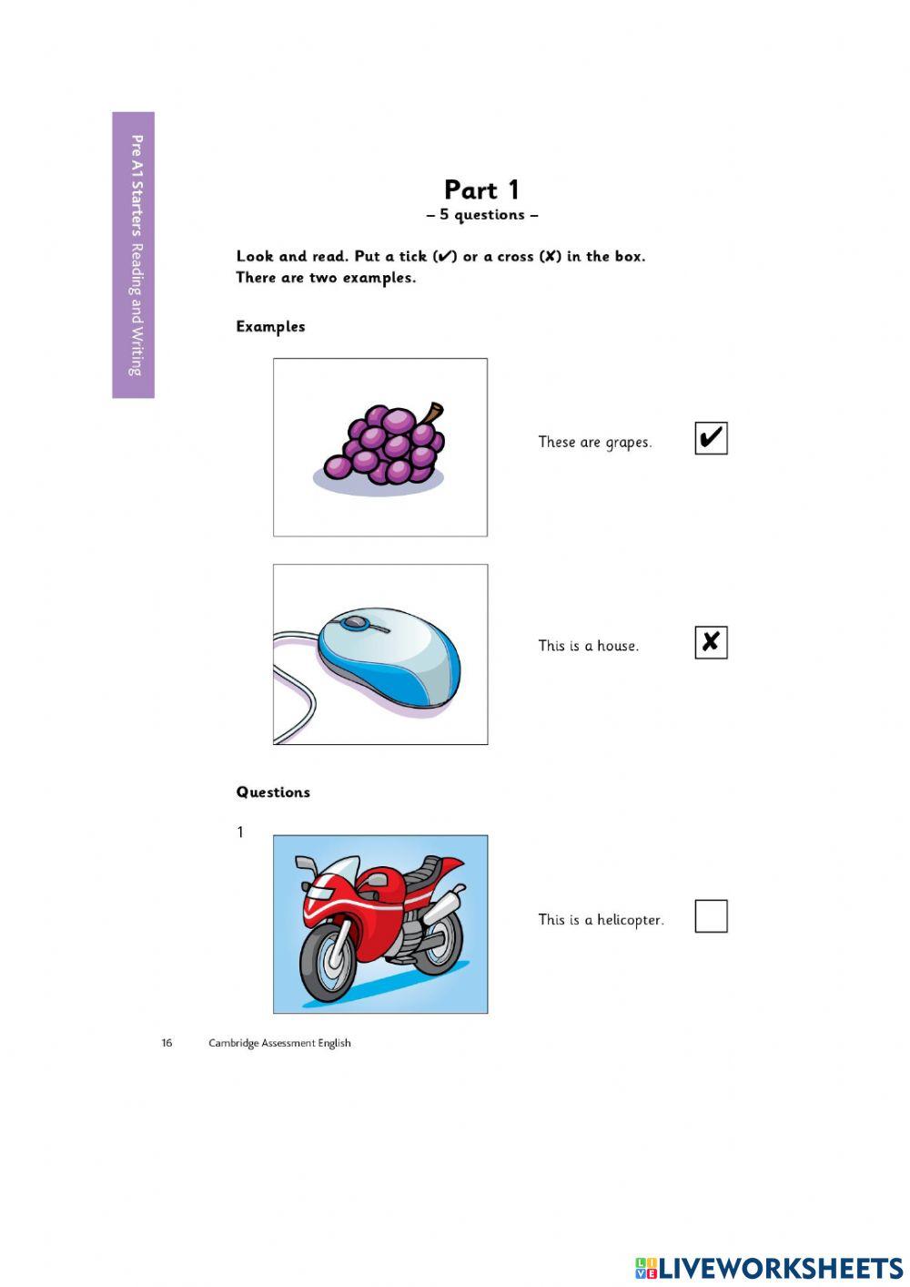 reading and writing - mock test online exercise for | Live Worksheets