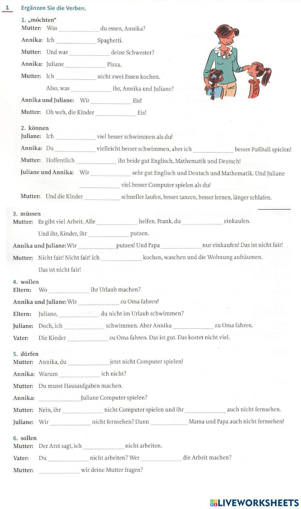 Modalverben Konjugation