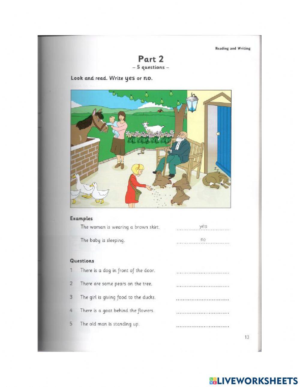 Starters - Test 1 - Book 7 - Reading and Writing