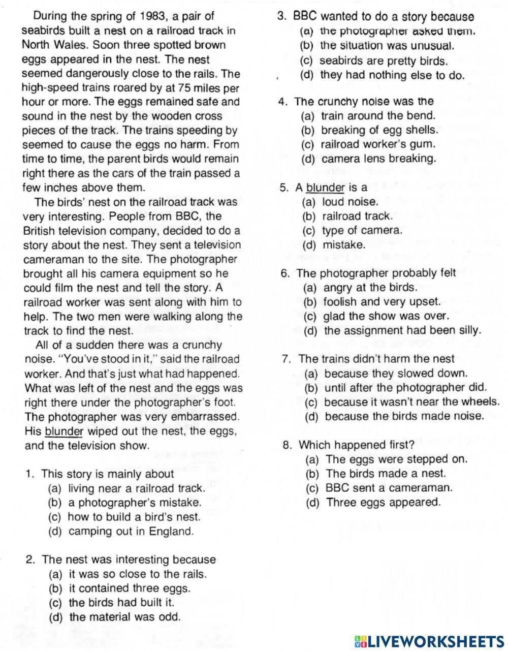 Reading Comprehension