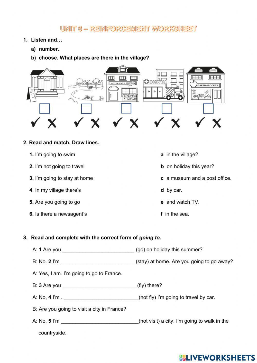 I'm going to and places in the city