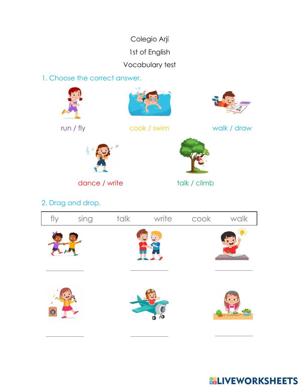 Family and Friends1 Unit14 Action Verbs