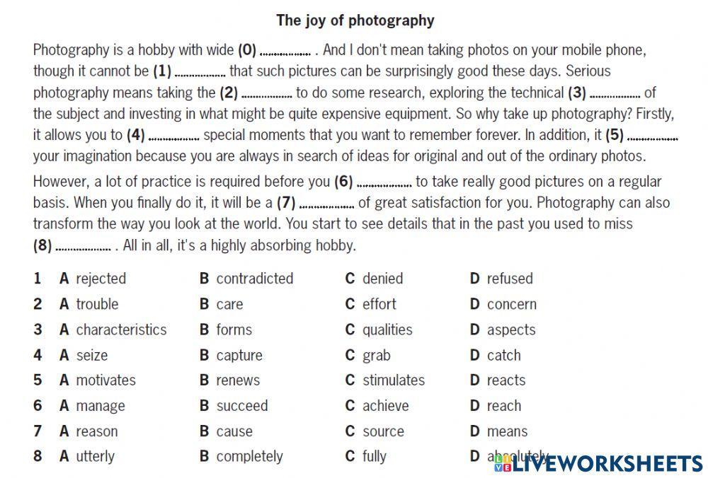 Fce reading use of english MCH