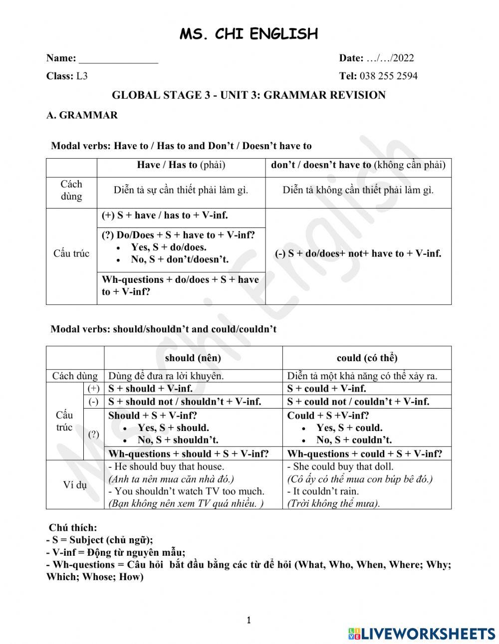 Viet-Teacher-L3-U3-GRAM-REVISION