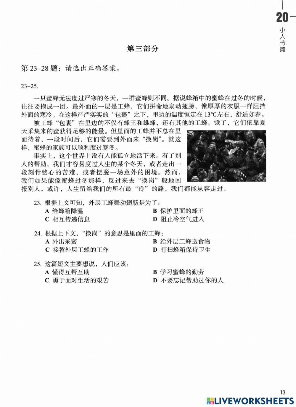 Standard course HSK 5-P2-20