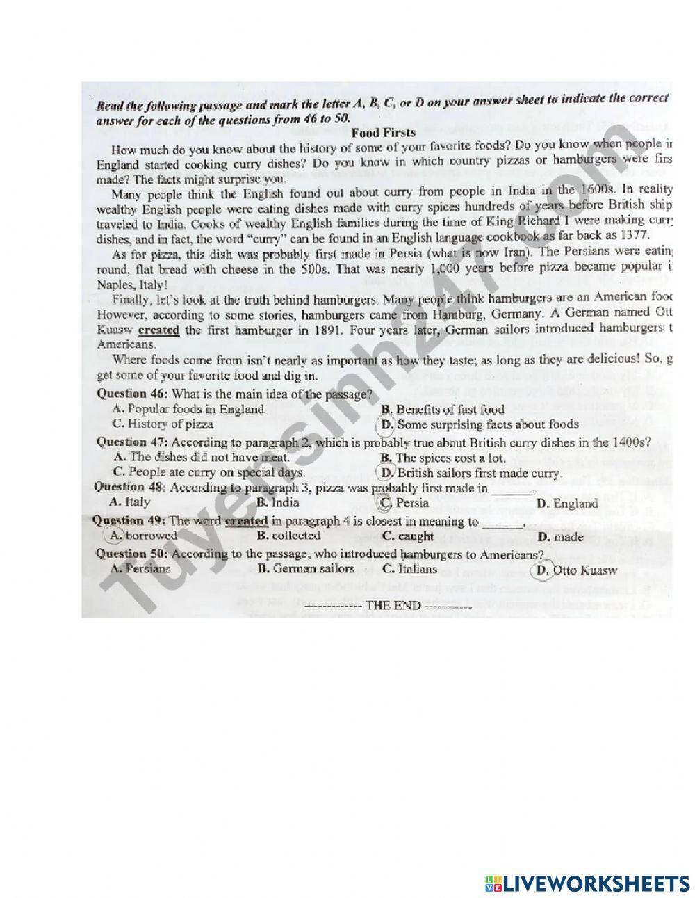 Đề thi vào lớp 10 môn Anh 2022 - Nghệ An