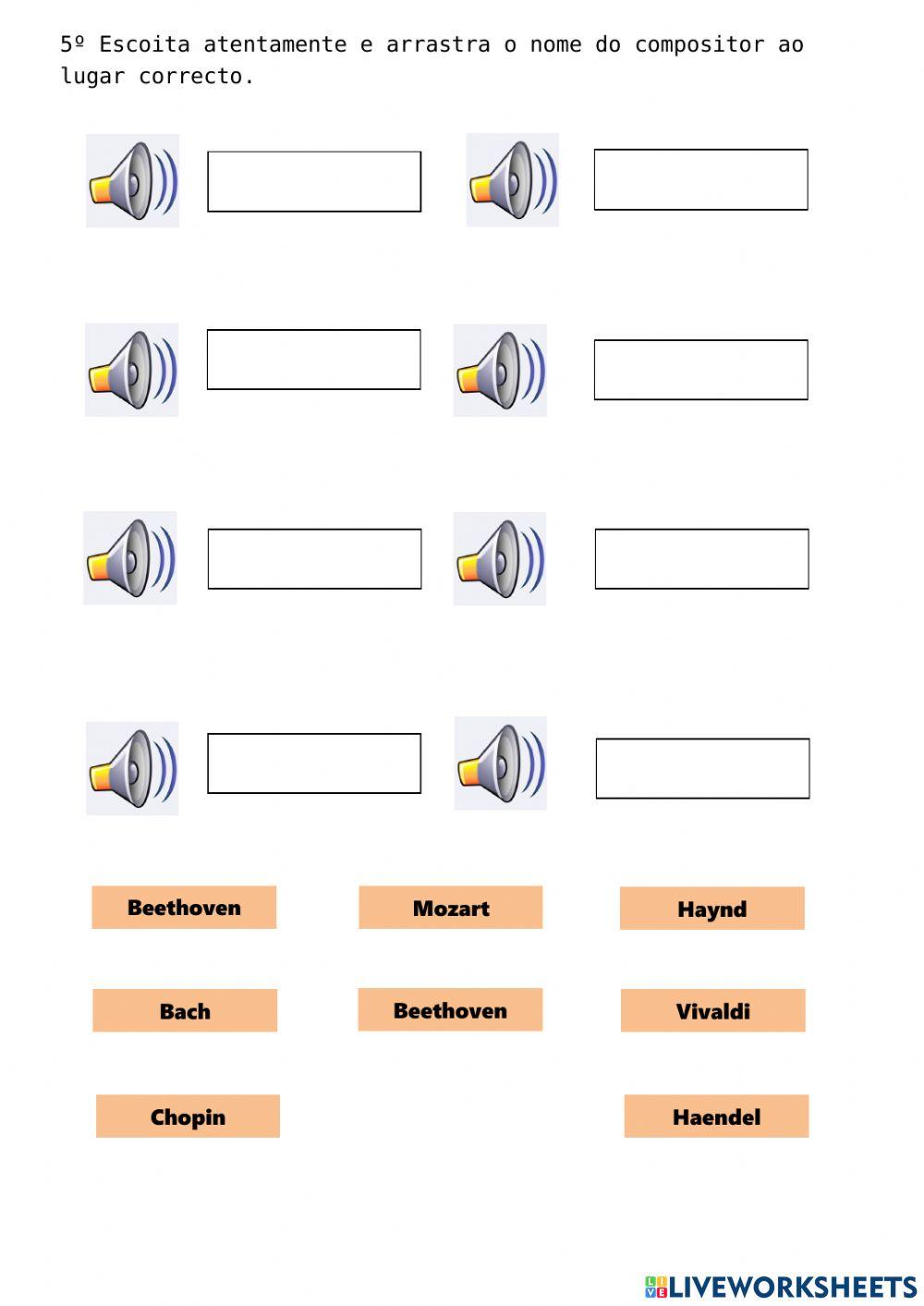 Instrumentos da orquestra e compositores