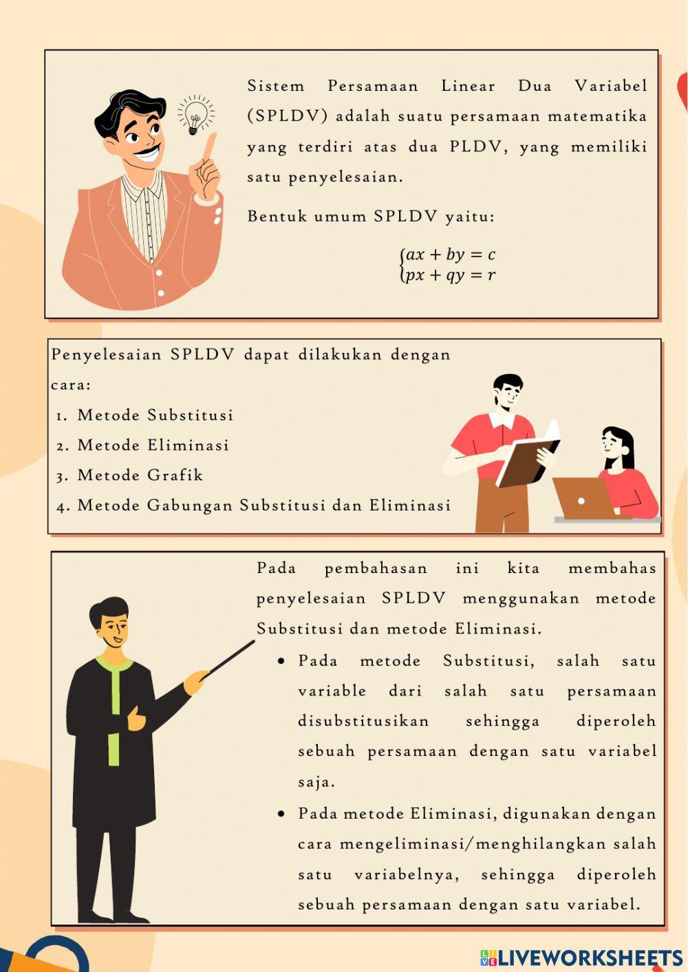 SPLDV LKPD (Substitusi dan Eliminasi)