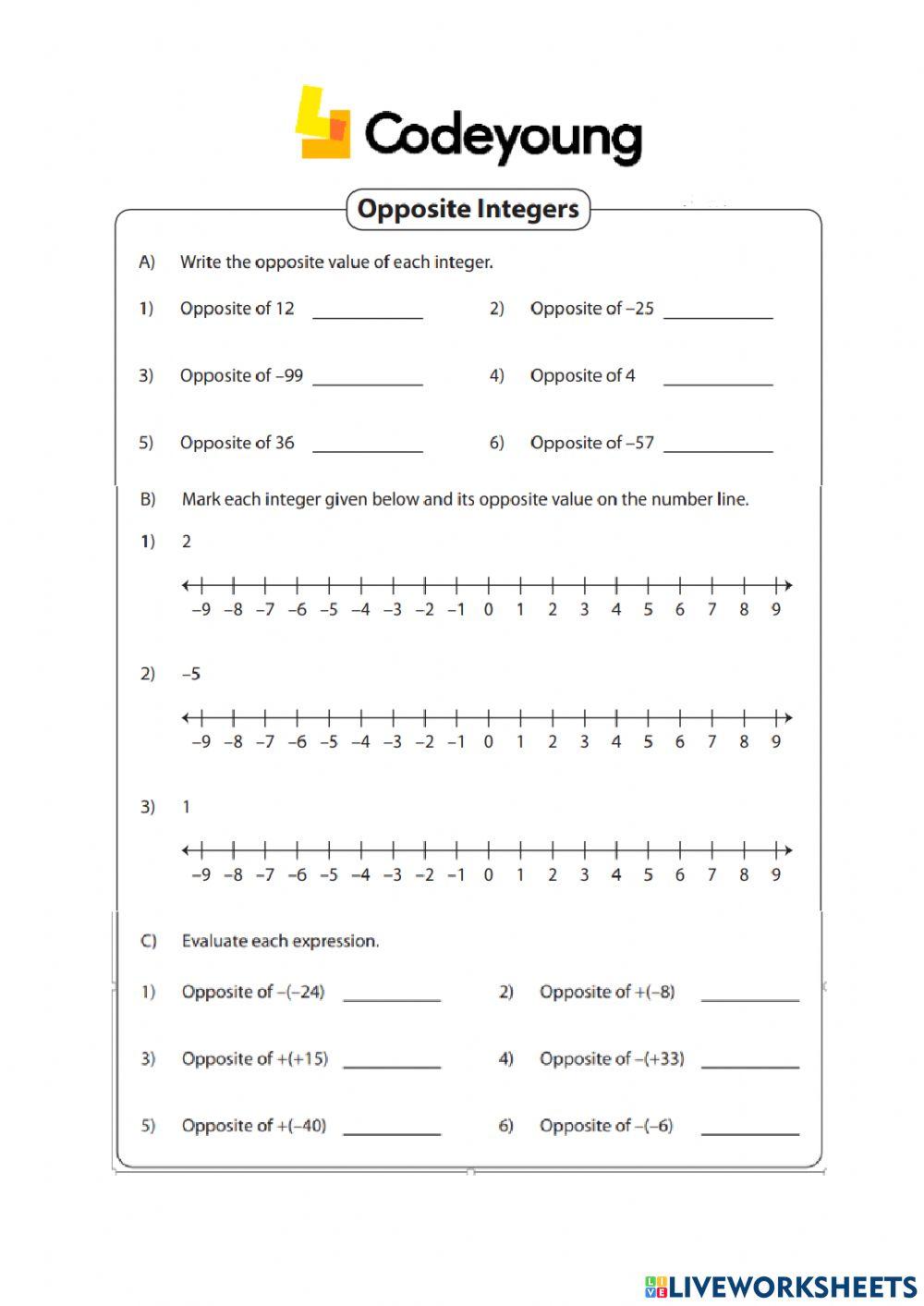 Basics of Integers CW
