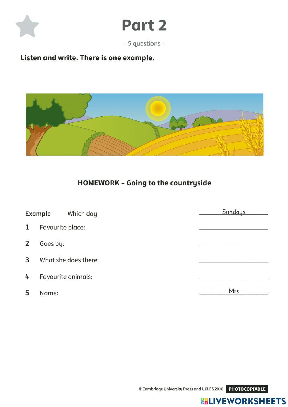 PU 3 Last test Listening