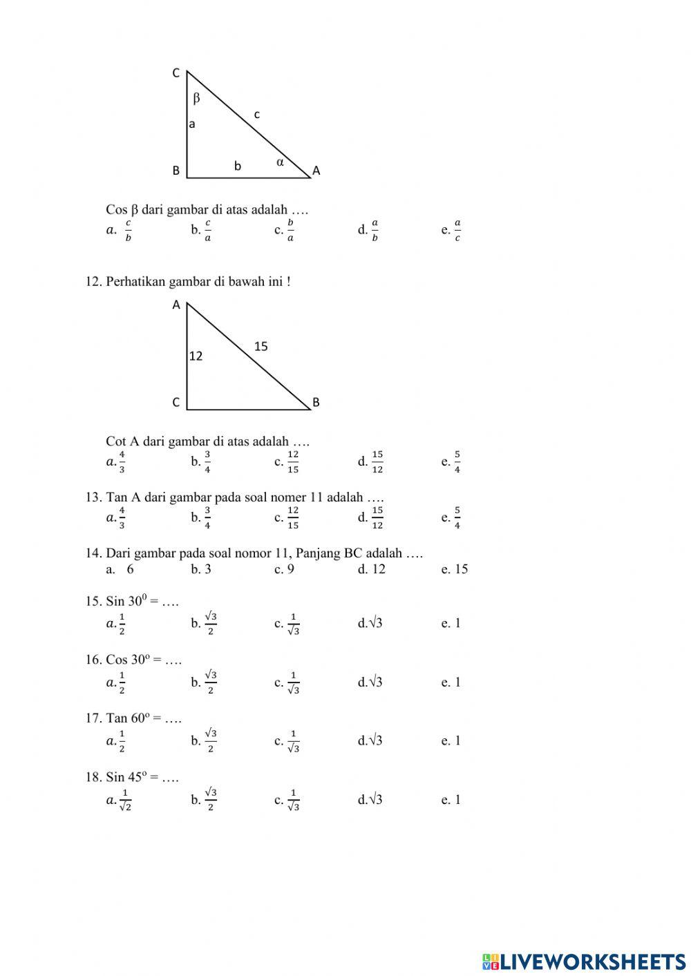 Ujikom 2 matematika wajib xi