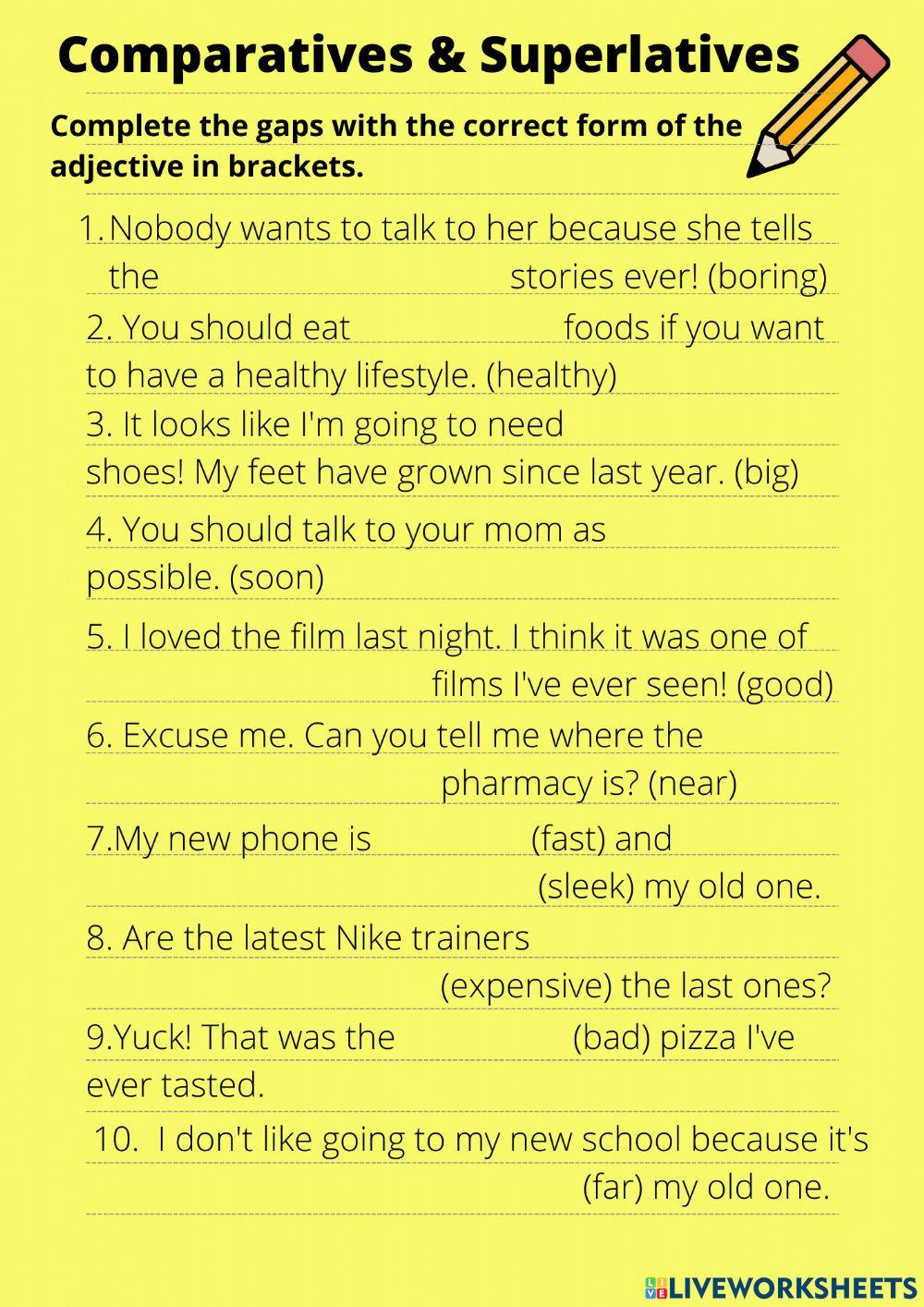 Comparatives & Superlatives