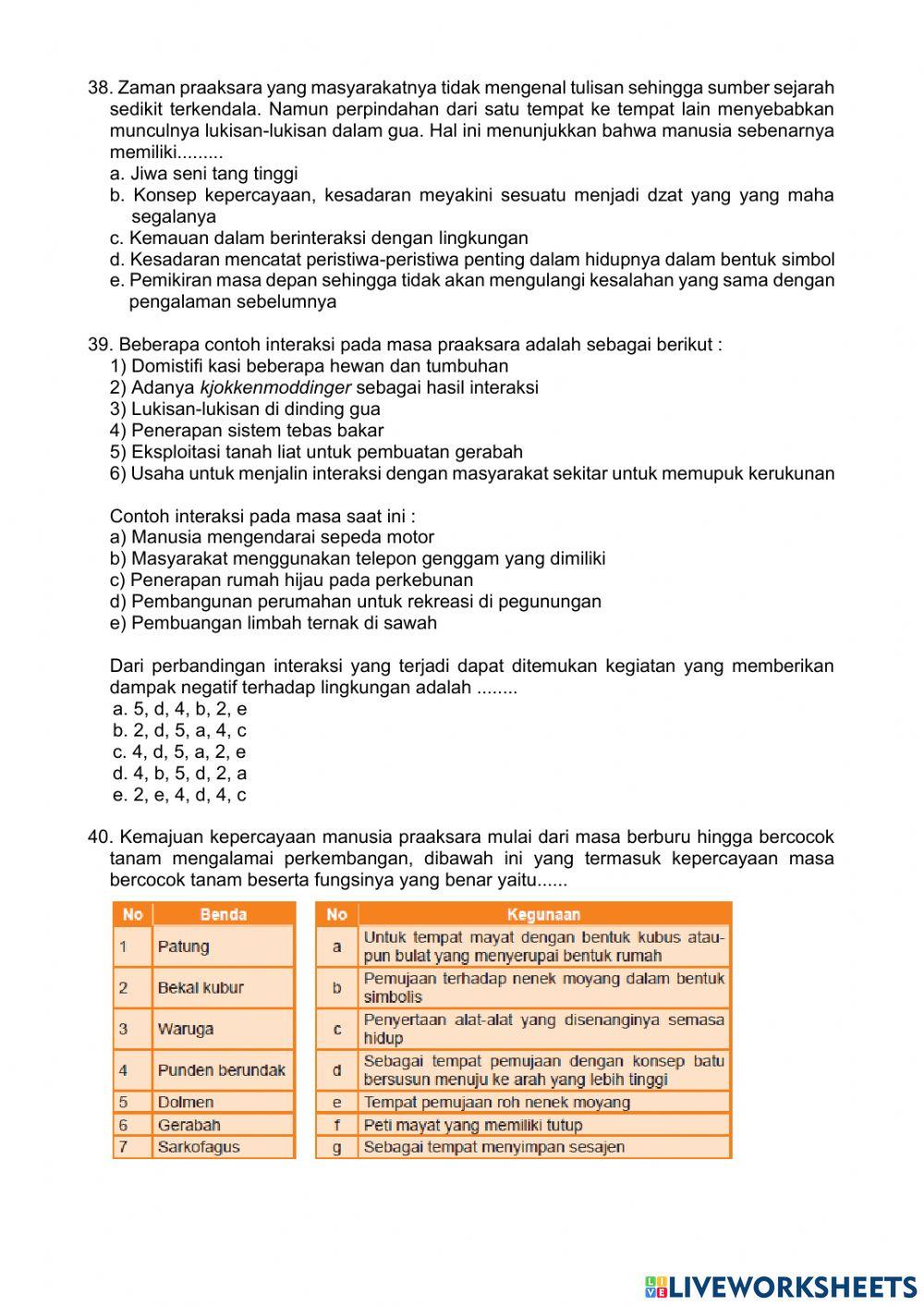 Ujikom 2 Sejarah Indonesia X Paket C