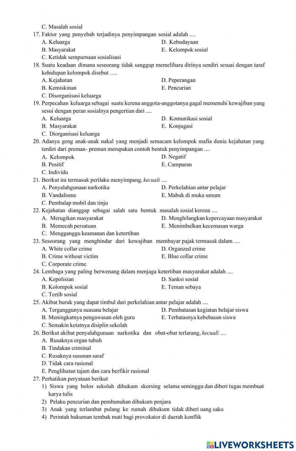 Ujikom 2 Sosiologi 10