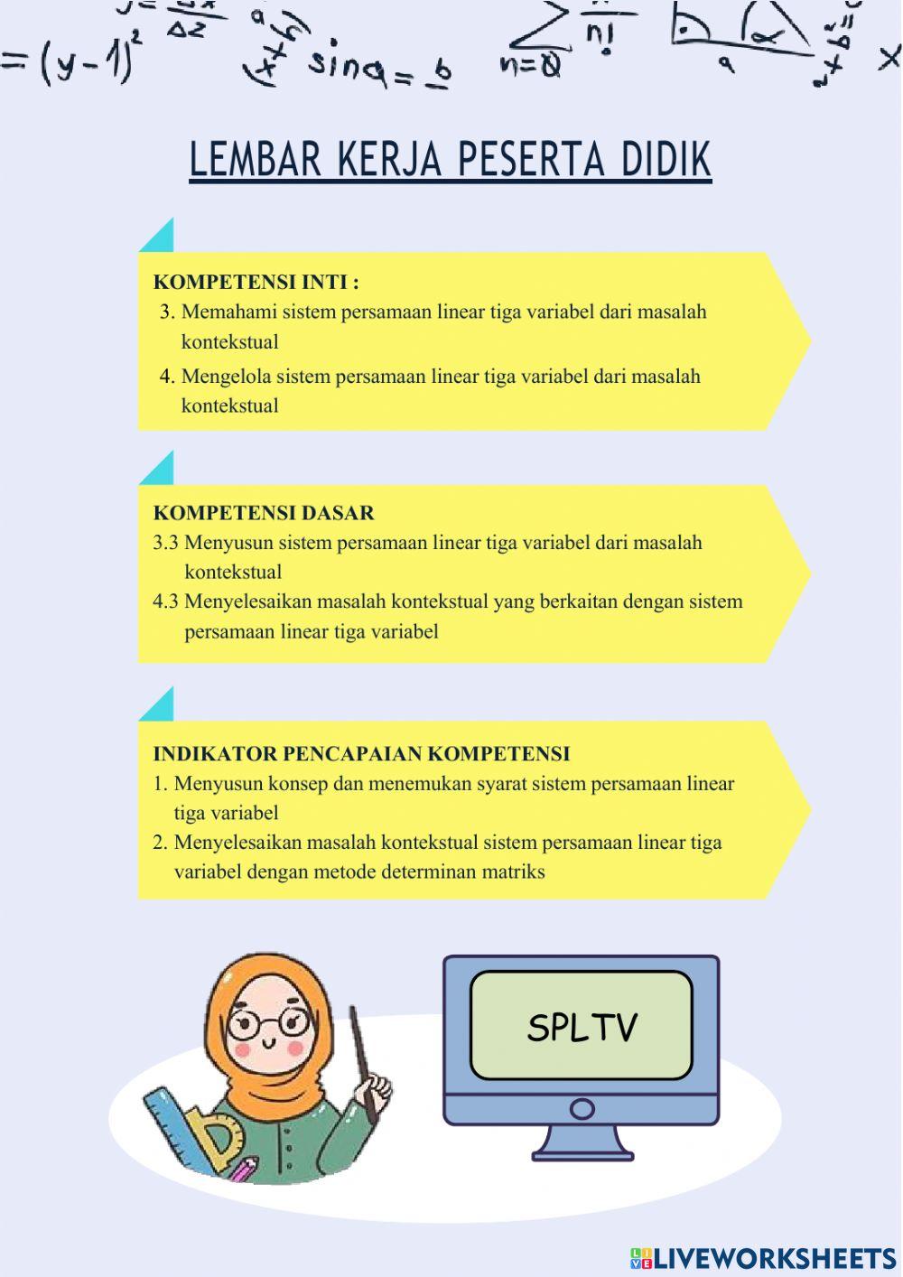 SPLTV (Metode Determinan)