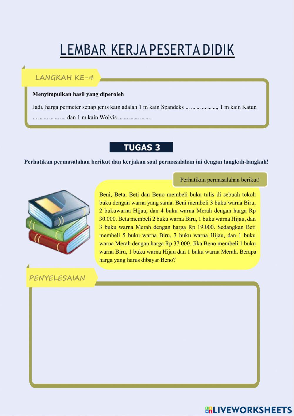 SPLTV (Metode Determinan)