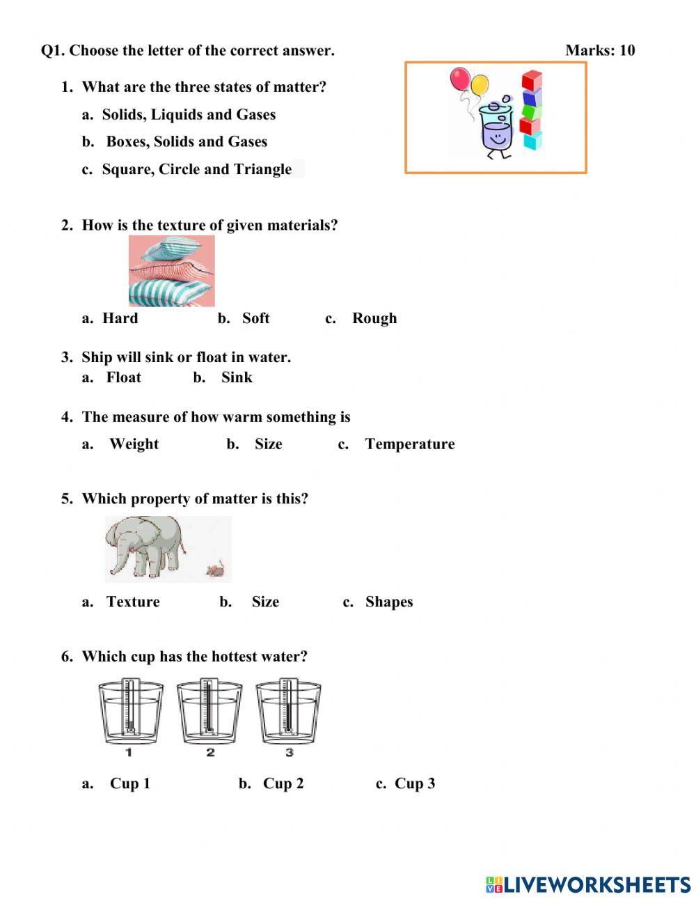 3598157 grade 1 science final exam 2022 pushpaleela