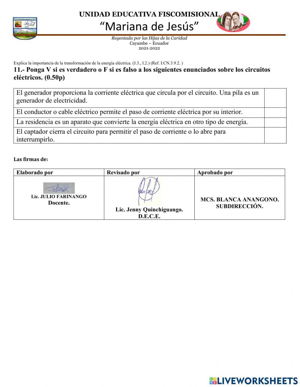 Evaluación de Ciencias N 2Q-2P