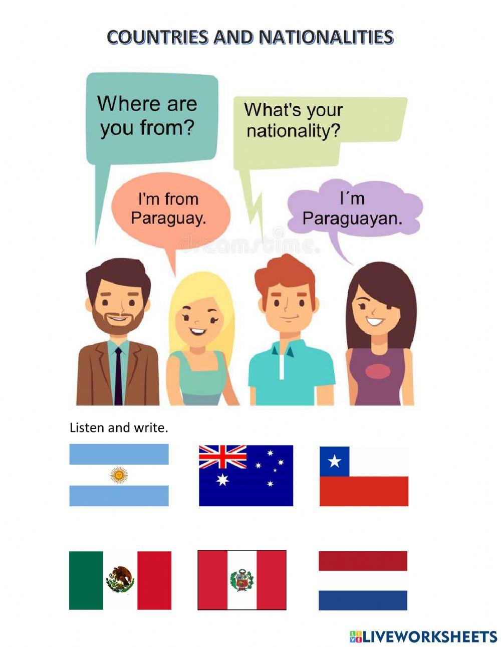 Countries and nationalities