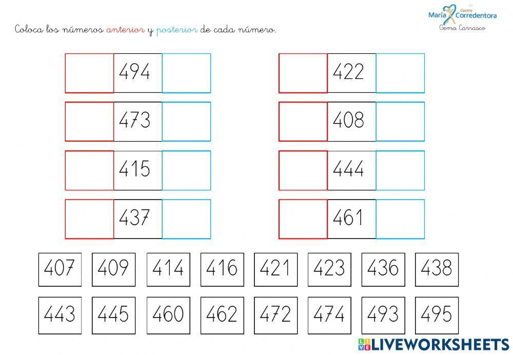 Anterior y posterior