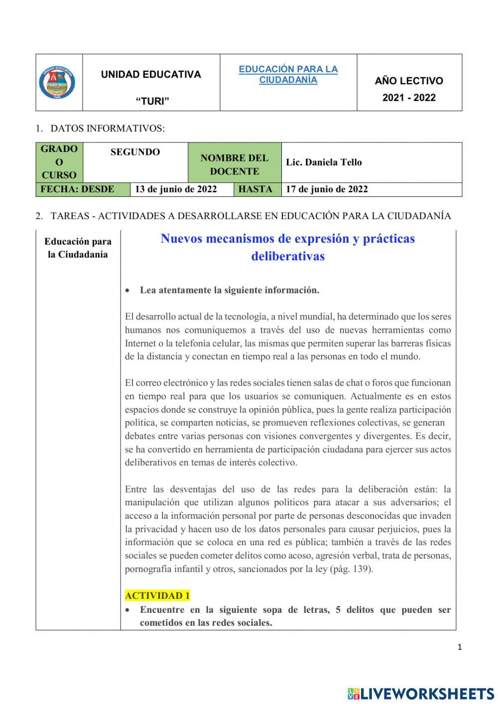 Nuevos mecanismos de expresión y prácticas deliberativas