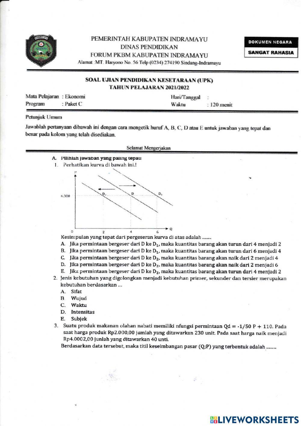 ujikom ekonomi paket C