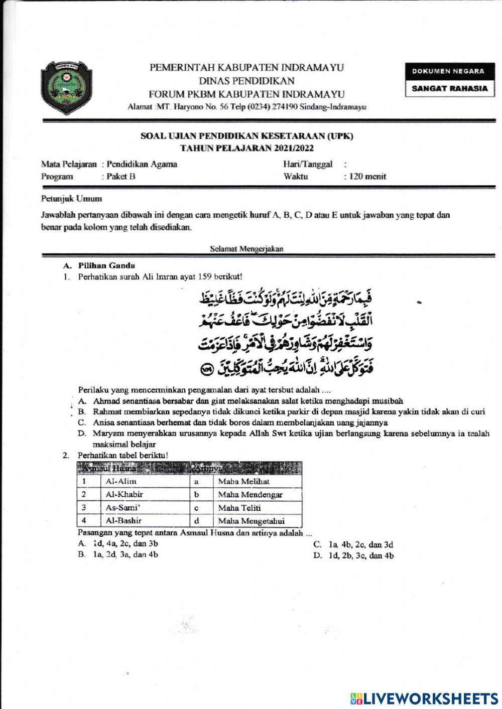 Ujikom 2 pai paket 22