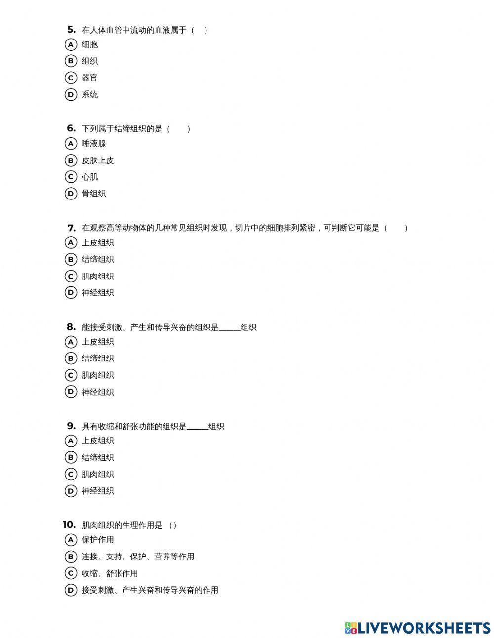 多细胞生物体结构-2
