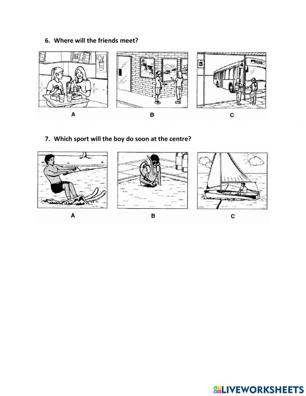 Pet 1-listening-part 1-test 1