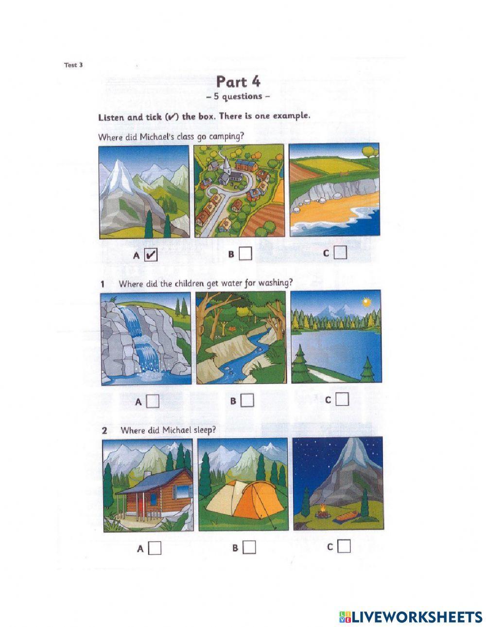 Flyers 3 Test 3 Listening