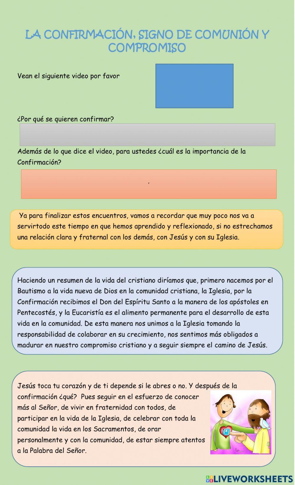 La Confirmación. compromiso