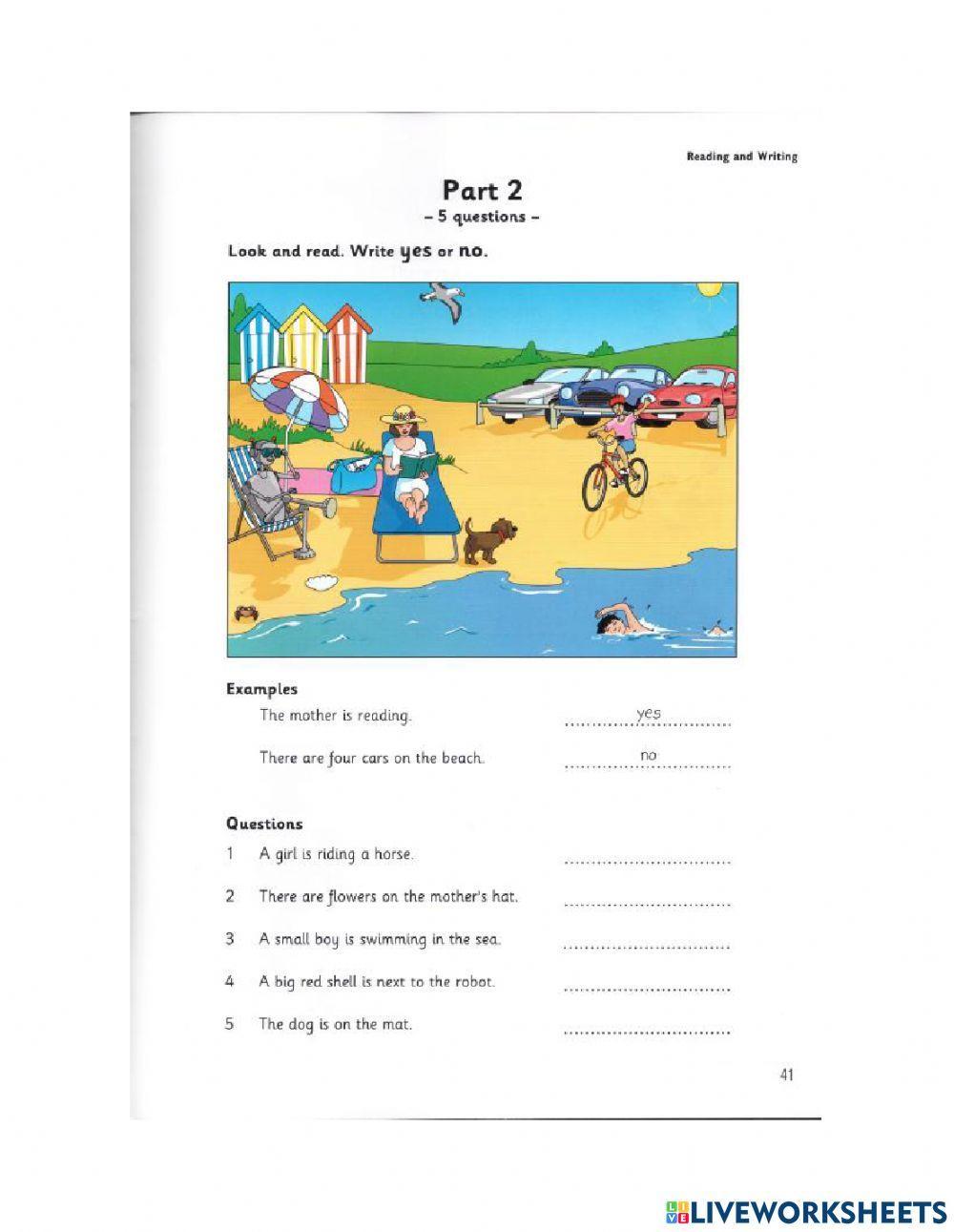 Starters - Test 3 - Book 7 - Reading and Writing