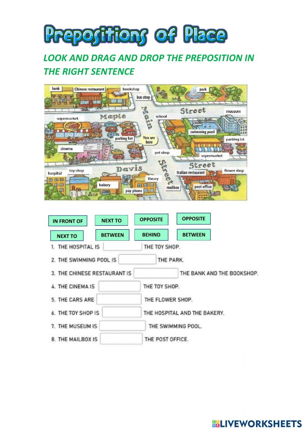 Prepositions of place