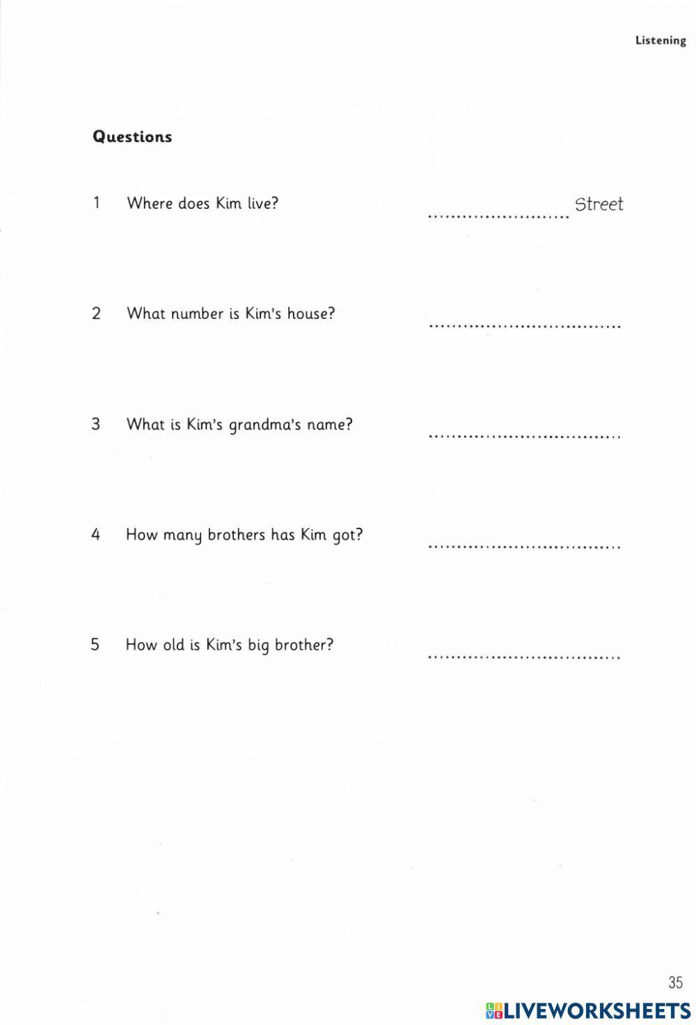 Starters - Test 3 - Book 8 - Listening