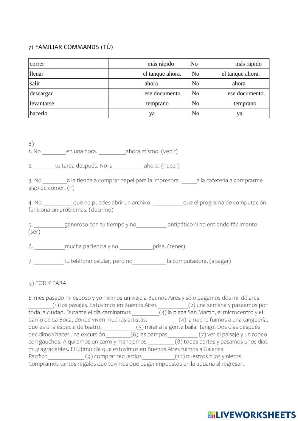 Español para avanzados