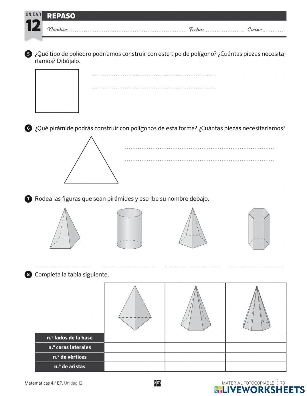 Prismas y pírámides