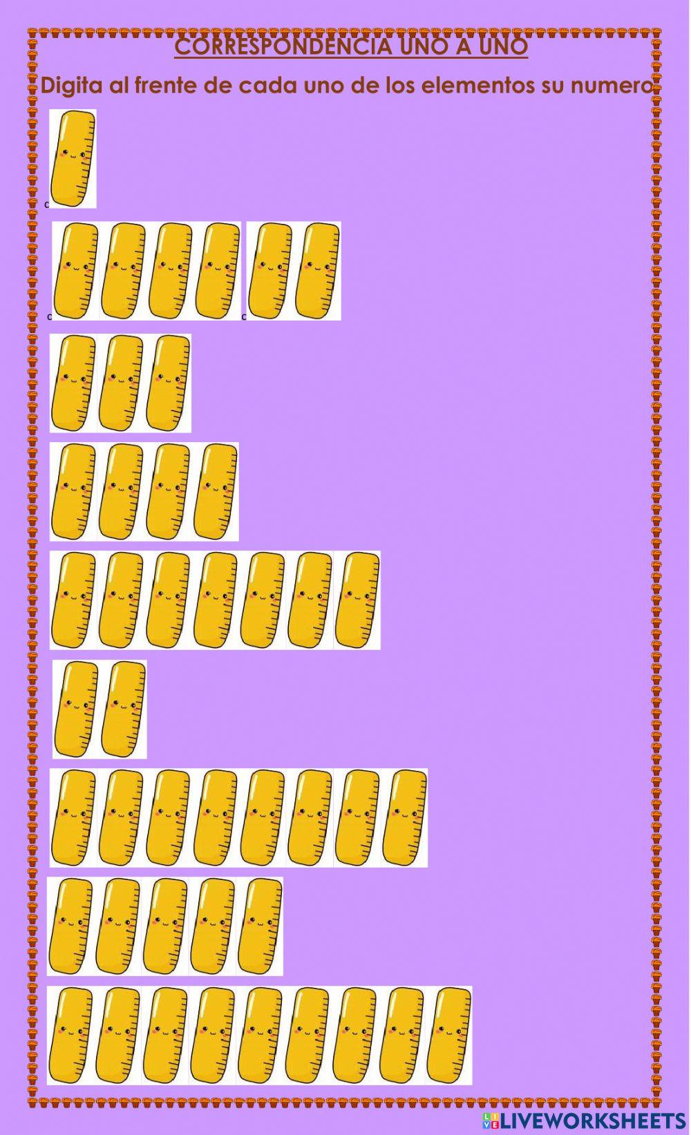 Correspondencia uno a uno 3