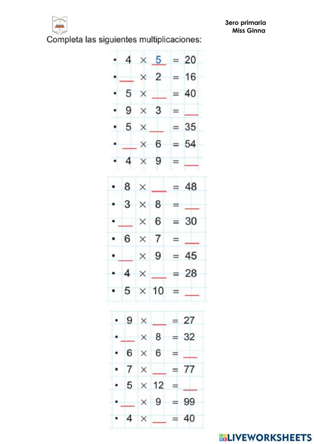 Multiplicación