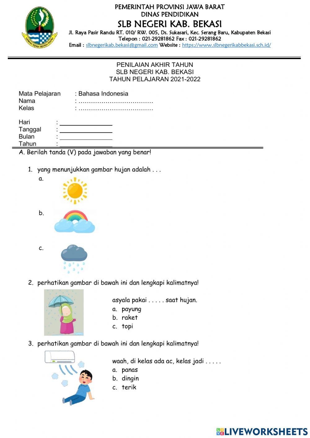 PAT bahasa matematika sunda