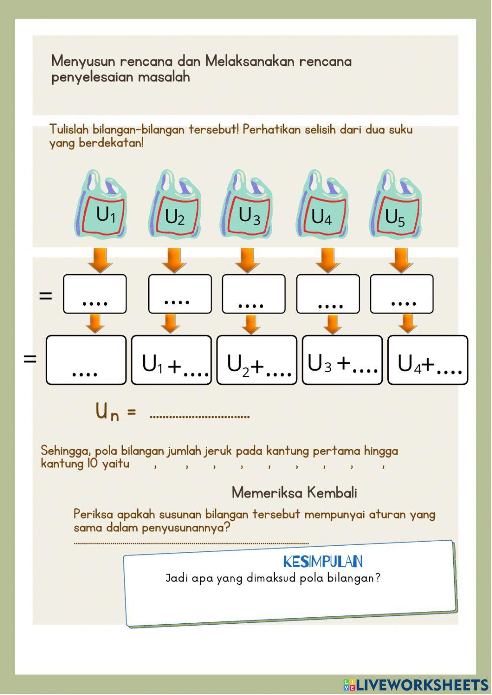 Pola Bilangan dan Barisan Bilangan