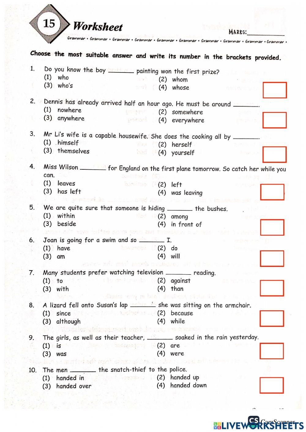 Grammar + vocab part c