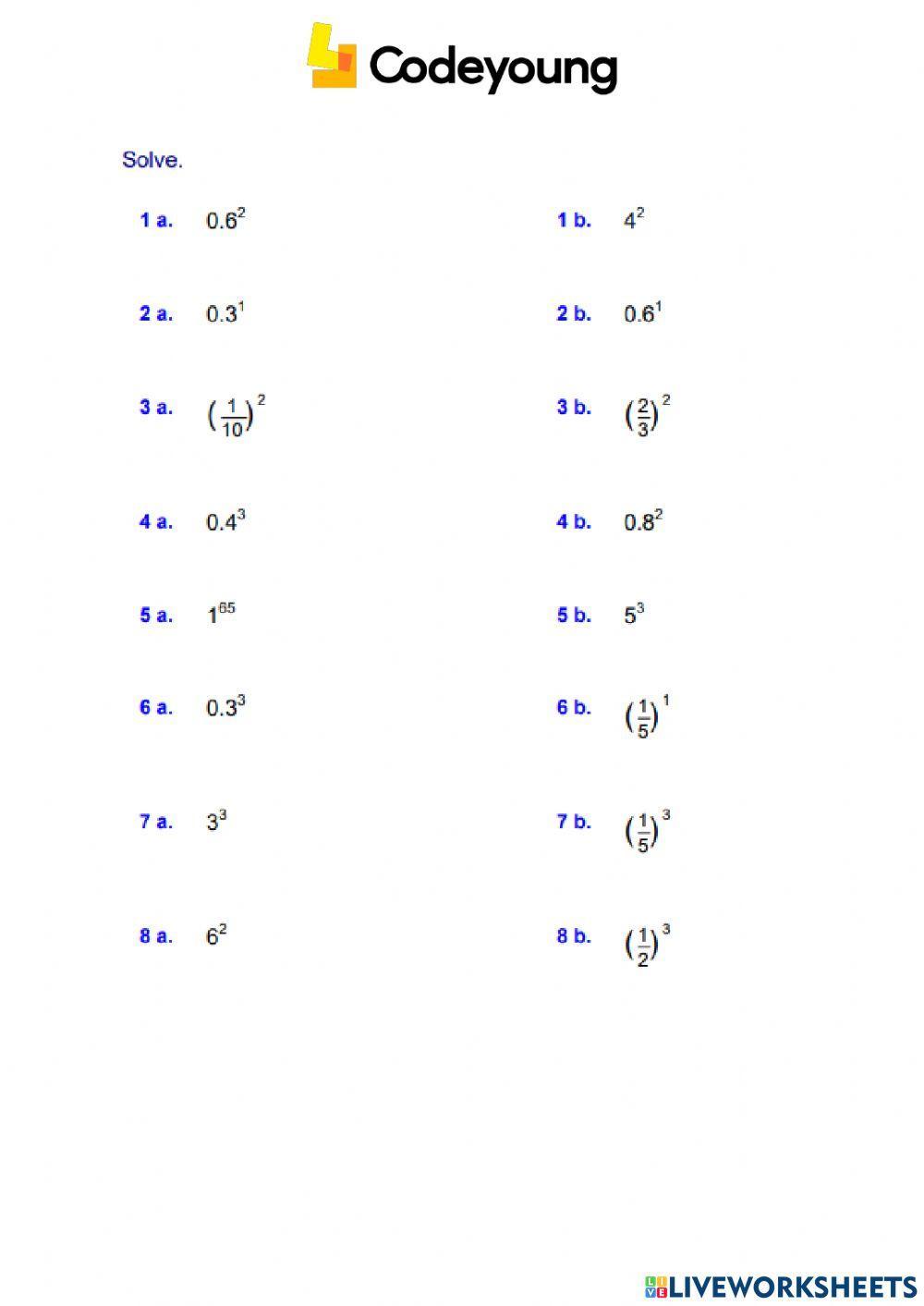 An Introduction to Exponents Application