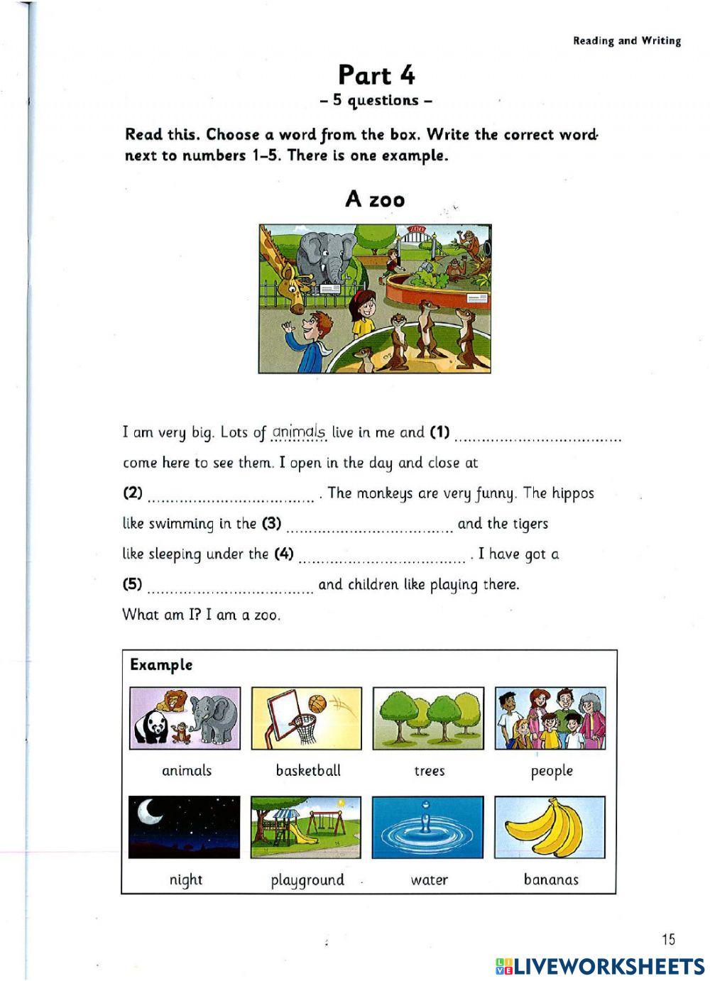 Starters - Test 1 - Book 9 - Reading + Writing