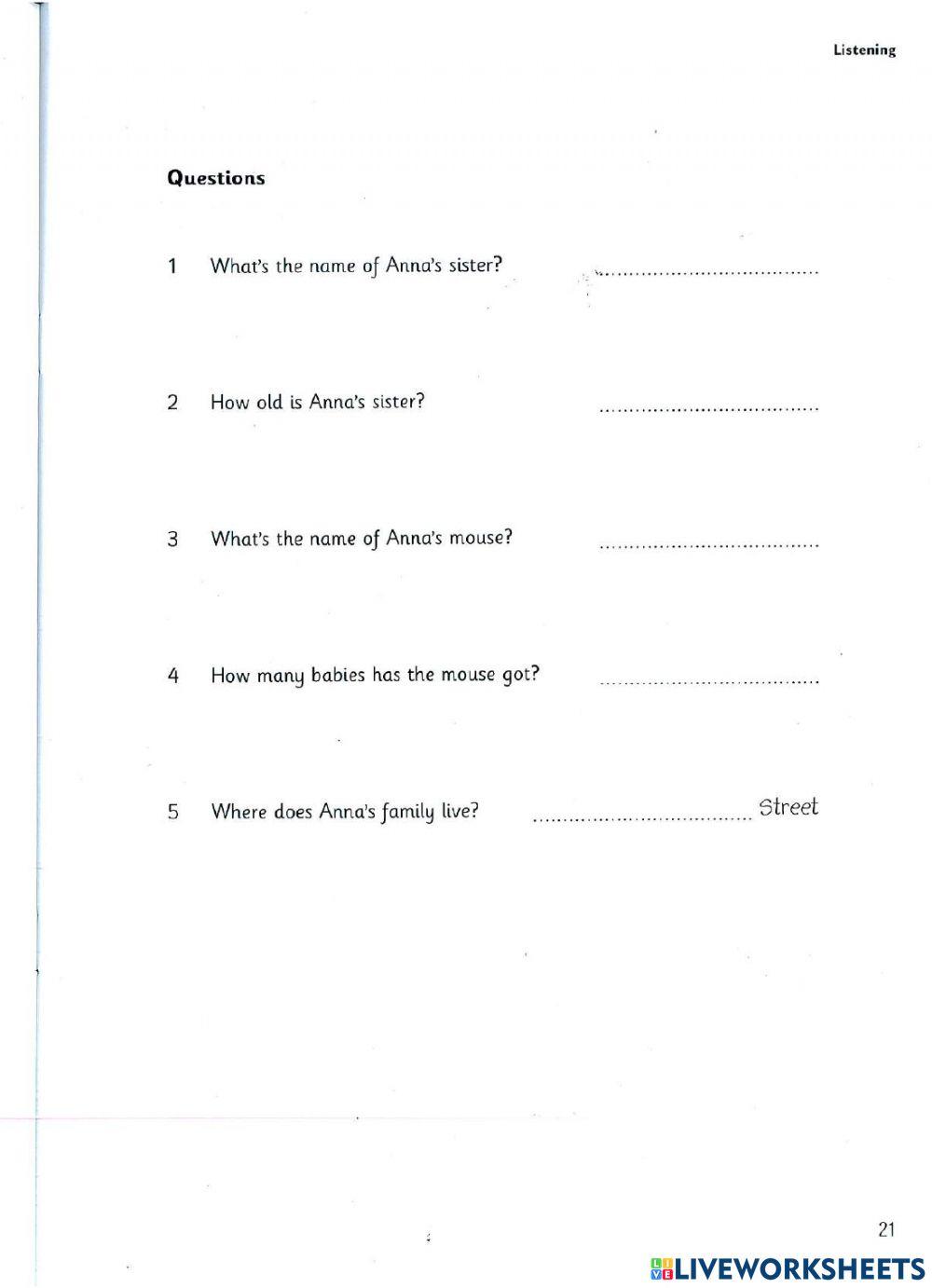 Starters - Test 2 - Book 9 - Listening