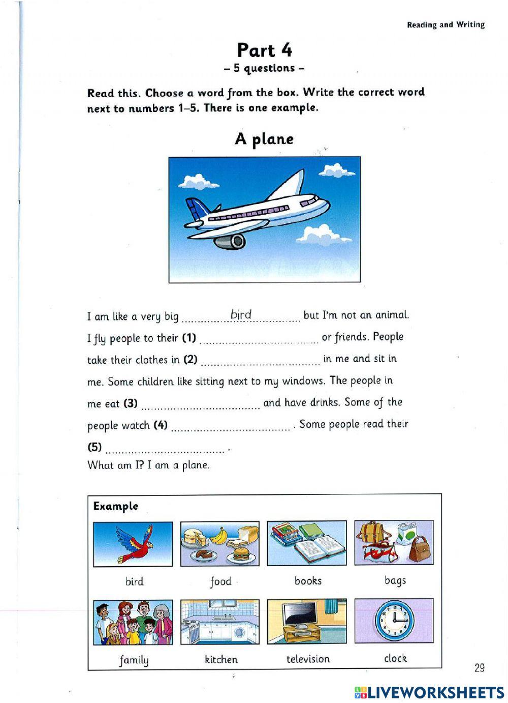 Starters - Test 2 - Book 9 - Reading + Writing